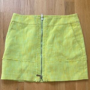 Karen Miller Yellow Textured Women's Skirt